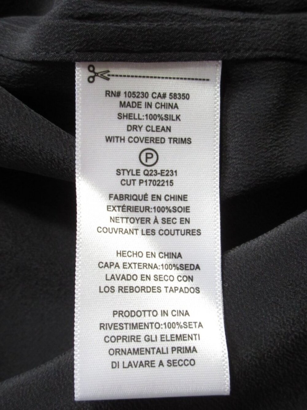 NWT Equipment Slim Signature in Eclipse Washed Black Silk Button Down Shirt M - Picture 8 of 10